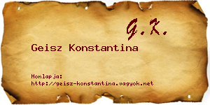 Geisz Konstantina névjegykártya